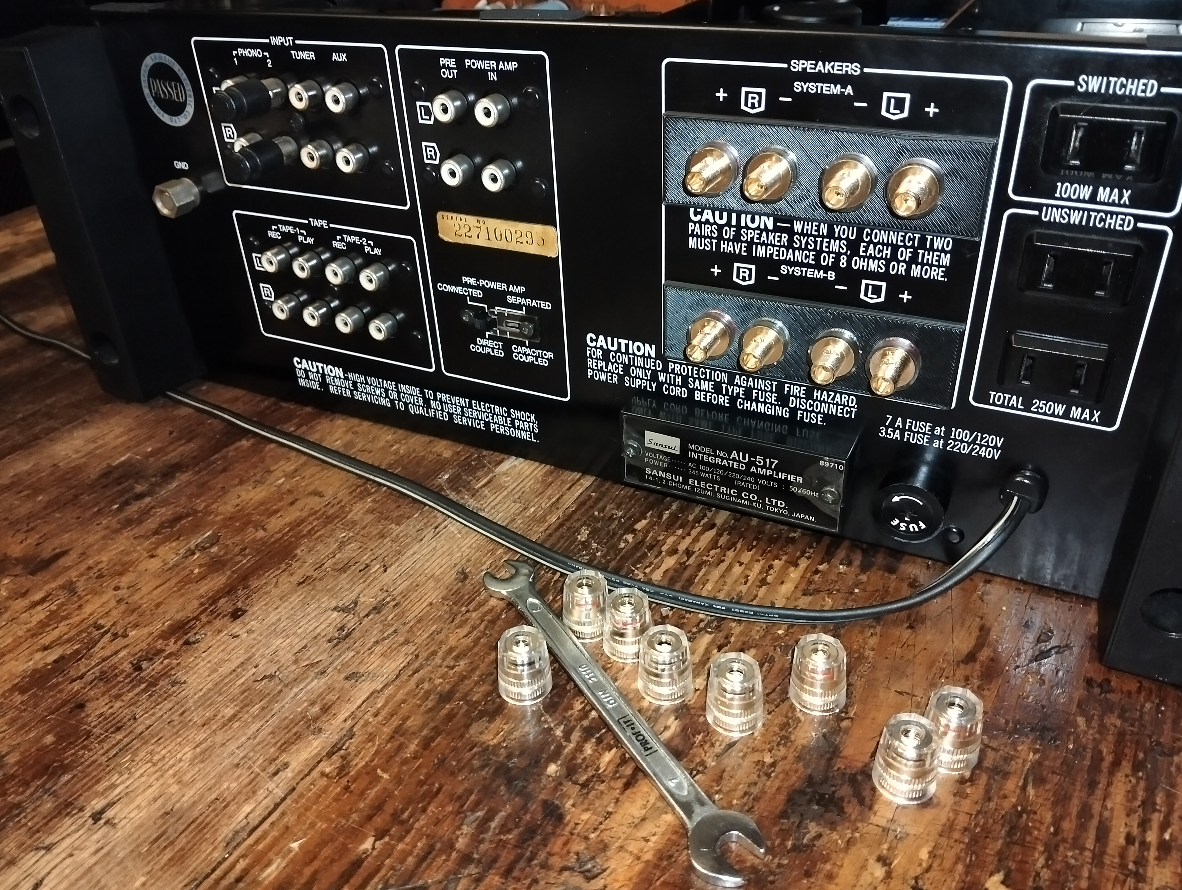 Ricostruzione basetta connettori per Sansui AU 517