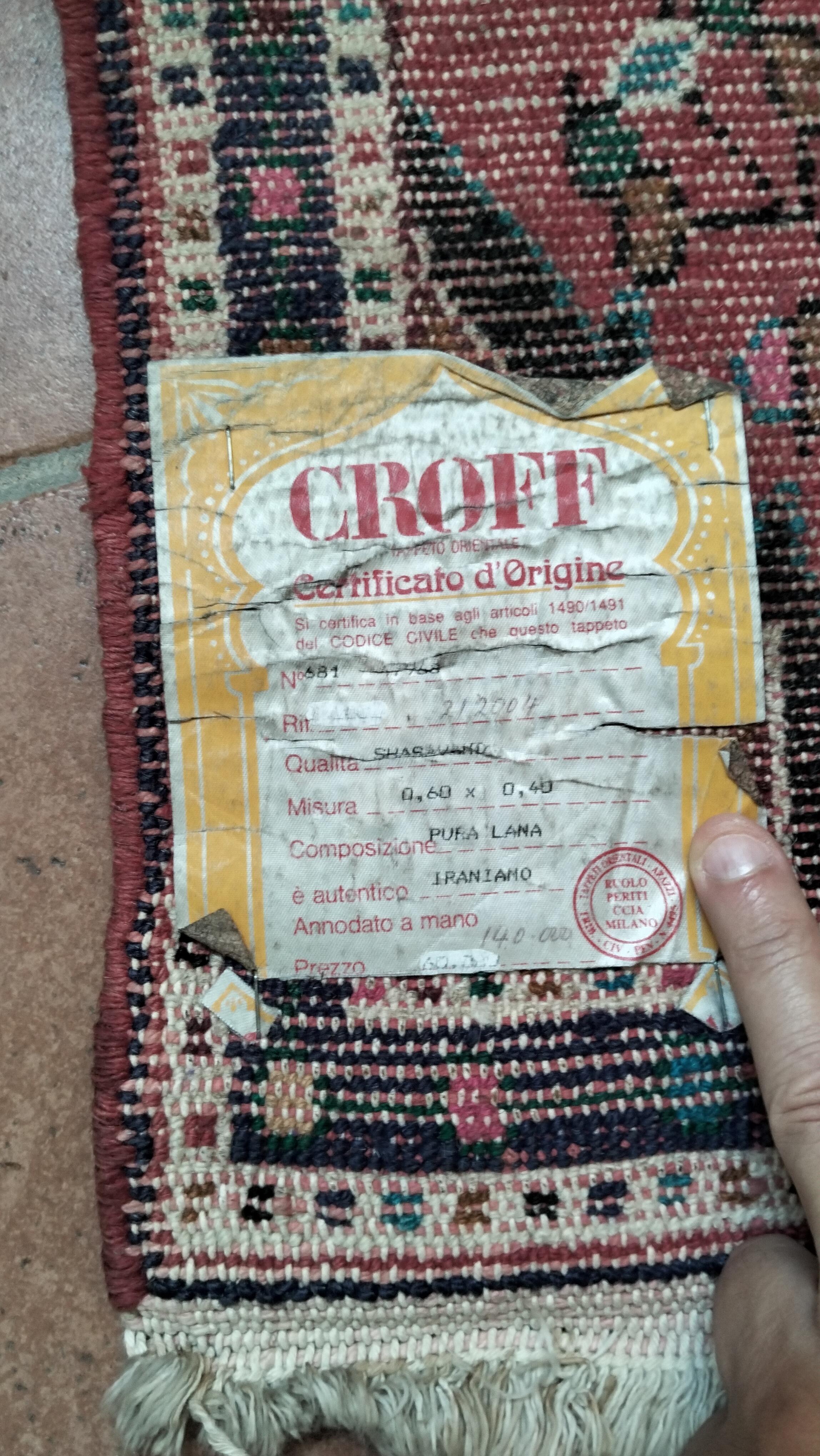 Tappeti persiani d'epoca usati